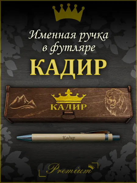Ручка в футляре с гравировкой Ручка подарочная именная в футляре с надписью Кадир