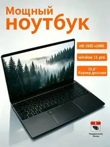 Ноутбук для работы и учебы, Intel N5095, 16GB DDR4, SSD 1TB, 15.6" FHD, Windows 11 Pro, портативный ноутбук с гарантией Игровой ноутбук 15.6", RAM 16 ГБ 1024 ГБ, Windows Pro, коричнево-красный, светло-зеленый, Русская раскладка