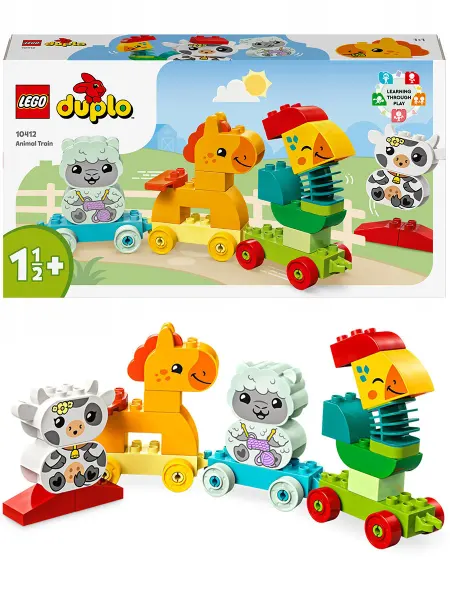 LEGO Конструктор DUPLO Поезд с животными 10412