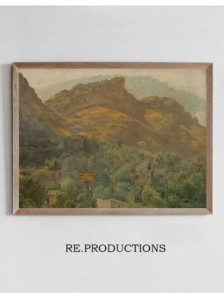 Re.productions Постер Blick zur Bergstadt - Ferdinand Georg Waldmüller