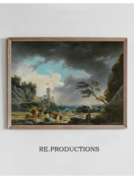 Re.productions Постер A Storm Near A Rocky Coast - Claude-Joseph Vernet