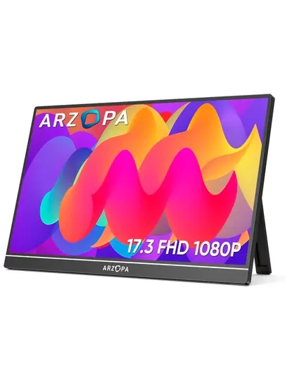 17.3", портативный монитор ARZOPA A1M FHD, 1920 x 1080, 60Hz, черный