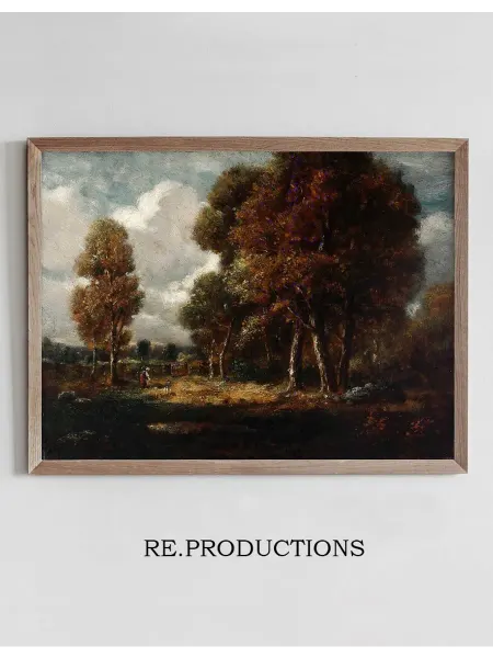 Re.productions Постер Landscape with Figures - Théodore Rousseau