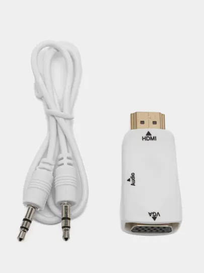 Переходник HDMI на VGA с кабелем AUX разъем 3.5 мм HD 1080P для пк ноутбуков планшетов