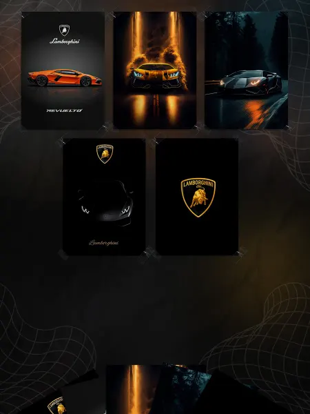 Store ST Набор постеров машины "Lamborghini" (5 шт)