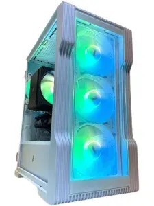 GamePC Системный блок T3 (Intel Core Ultra 5 245KF, RAM 16 ГБ, SSD 512 ГБ, NVIDIA GeForce RTX 5060 (8 Гб), Windows 11 Pro), 20260347, светло-серый, зеркальный