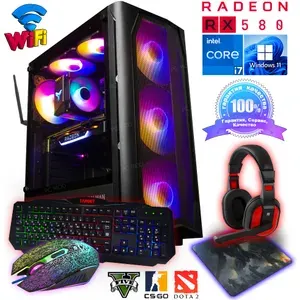 PC MOD Системный блок (Intel Core i7-10700K, RAM 16 ГБ, SSD 500 ГБ, AMD Radeon RX 580 (8 Гб), Windows 11 Pro), черный