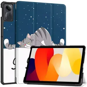Чехол на Redmi Pad 2 / Редми Пад 2 2025 года, 11 дюйма, умный с магнитом, cонный кот