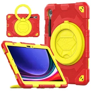 Чехол для Samsung Galaxy Tab S10 FE / S9 / S9 FE 11" (2023) Superhero противоударный красный-желтый