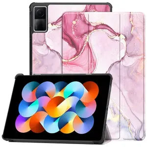 Чехол на Xiaomi Redmi Pad SE / Ксиаоми Редми Пад Се 2023 года, 11 дюйма, умный с магнитом, розовый мрамор