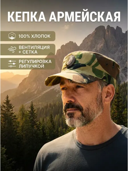 ЗАЩИТА И ОБОРОНА Кепка камуфляжная