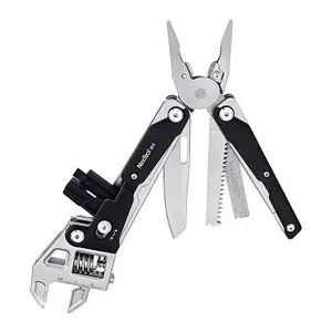 Мультитул пассатижи Xiaomi NexTool Adjustable Wrench W4 (NE20362) с чехлом (11 функций) / швейцарский походный нож / универсальный инструмент