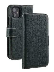 Кожаный чехол книжка Melkco для Apple iPhone 11 - Wallet Book Type - темно-зеленый