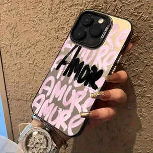Чехол на айфон 11 / iPhone 11 черный Романтический рукописный шрифт противоударный