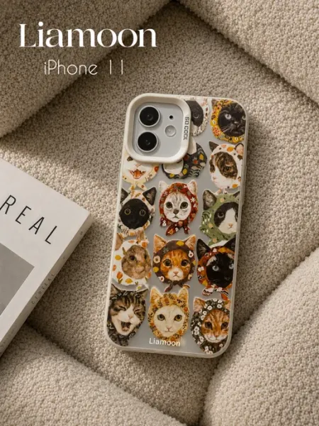 Liamoon Чехол на iPhone 11 с принтом Коты