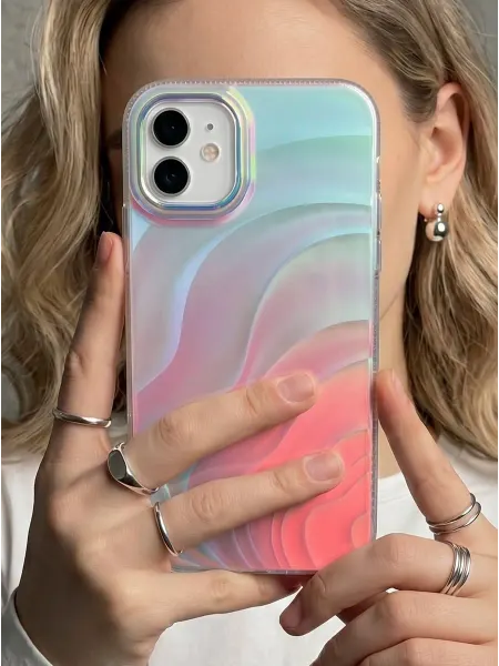 PurpleCloud Чехол на iPhone 11 айфон 11 переливающиеся волны