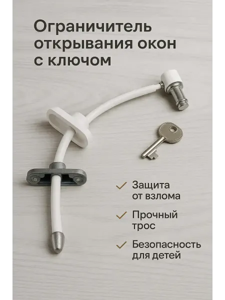 ЗЕНТОГРАММА Ограничитель открывания окон с ключом, детский замок