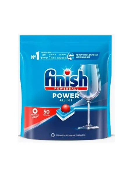 Finish Таблетки для посудомоечных машин Power All In 1, 50 шт