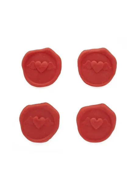 Astra&Craft Оттиски печатей из полимерной глины Сердце 30х35мм, 4шт
