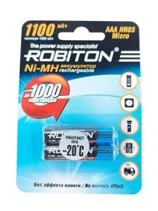 Аккумулятор Robiton AAA 1100mAh Ni-Mh BL2 , 2шт.