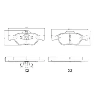 Колодки тормозные перед mazda2 dy 03-07 SAT ST-D3Y0-33-28ZA, oem 1101464