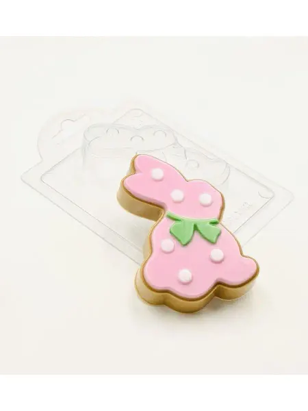 AnyMolds Пластиковая форма для мыла и шоколада Кролик пряничный
