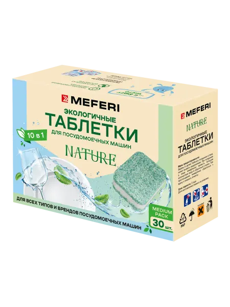 Meferi Таблетки для посудомоечной машины Nature 30 шт