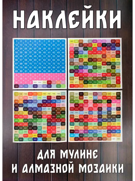 Органайзер для мулине Наклейки с номерами для страз алмазной мозаики и органайзера
