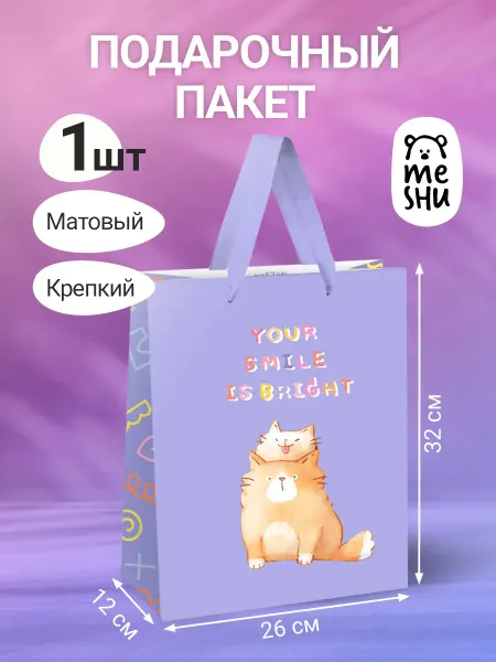 MESHU Пакет подарочный 1 штука