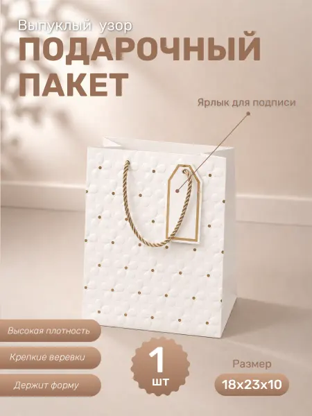 Пакет подарочный 1 штука