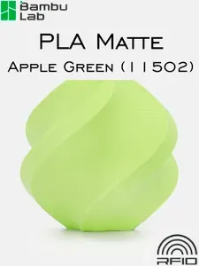 Пластик (filament) для 3D принтера Bambu Lab PLA Matte (Apple Green (11502), 1кг, без катушки)