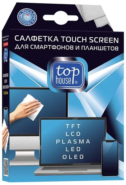 TOP HOUSE Салфетка Touch Screen смартфонов и планшетов 15*20 см