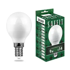 SAFFiT Лампа светодиодная, 9W 230V E14 2700K G45, SBG4509