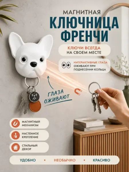 BANUIS18 Ключница магнитная настенная с магнитом держатель ключей