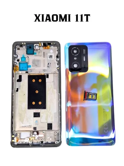 Корпус Xiaomi 11T Перед + Зад, Полный комплект, Сим-лоток, стекло камеры