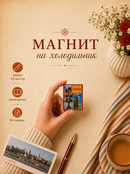 Книжка с фишкой Магнит на холодильник Пермь сувенир