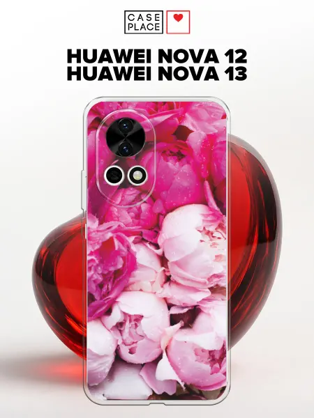 Huawei Чехол на Nova 12 Nova 13 пионы