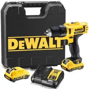 Аккумуляторная дрель-шуруповерт DEWALT DCD710D2, 12 В, 1500 об/мин, с 2 АКБ 2 АЧ и ЗУ, в кейсе