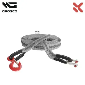 Буксировочный трос 24т / 20м крюк/скоба GROSCO. Для буксировки авто до 12 тонн