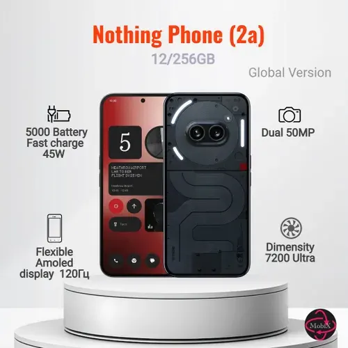 Nothing Смартфон Phone (2A) EU 12/256 ГБ, Nano-SIM, черный