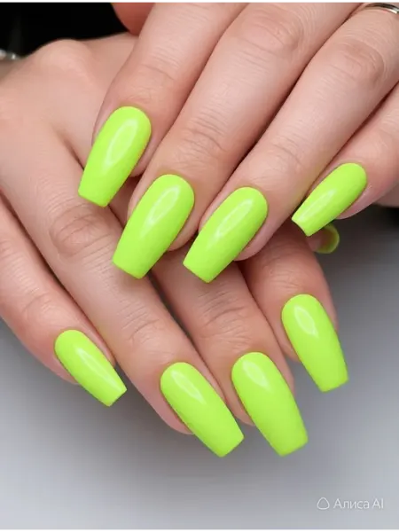 CRISTINANAILS Гель лак для ногтей кислотно-зеленый цвет New Neon 30