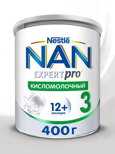 Молочко детское NAN 3 Кисломолочный с 12 месяцев, 400г