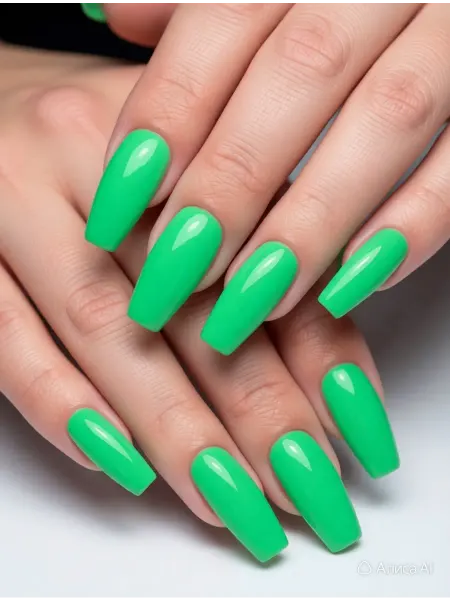 CRISTINANAILS Гель лак для ногтей ярко-зеленого цвета New Neon 35
