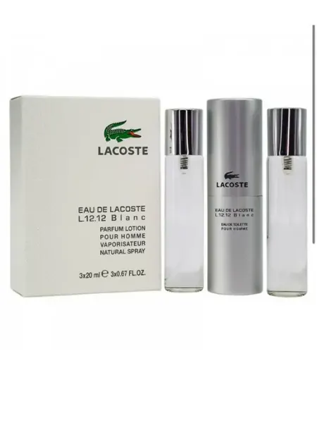 Духи в подарок Мини набор духов Lacoste L.12.12 Blanc-Лакосте 3*20 мл