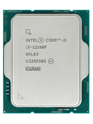 Процессор Intel Core i3-12100F CPU, 3.3 ГГц, 12 МБ, сокет LGA1700, OEM
