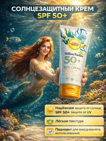 ДА10 Солнцезащитный крем для лица 50 spf и тела водостойкий