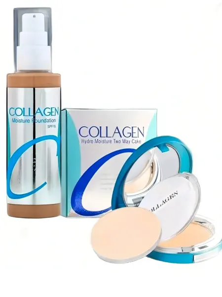 Collagen Набор пудра и тональный крем для лица