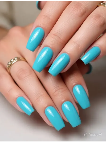 CRISTINANAILS Гель лак для ногтей бирюзового цвета