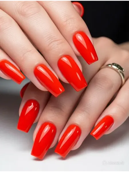 CRISTINANAILS Гель лак для ногтей красно-кораллового цвета