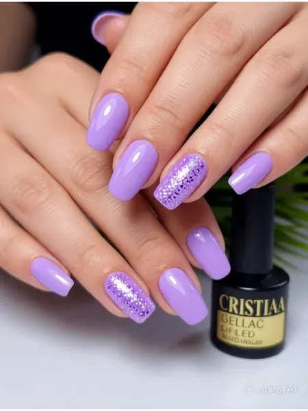CRISTINANAILS Гель лак для ногтей светло-сиреневого лавандового цвета